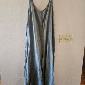 Beachwood Baby Linen Jumpsuit Fern